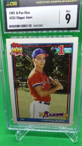 1991 O-Pee-Chee Chipper Jones #333 CSG 9