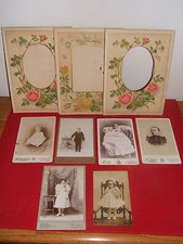 VINTAGE SET OF PHOTOGRAPHS  PHOTOGRAPH FLORAL DECORATIVE HOLDERS