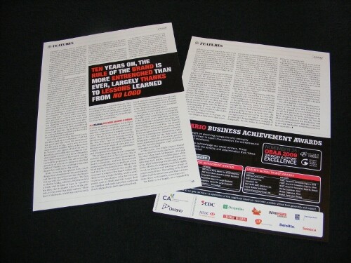 NAOMI KLEIN magazine clippings from 2010 - Picture 3 of 3