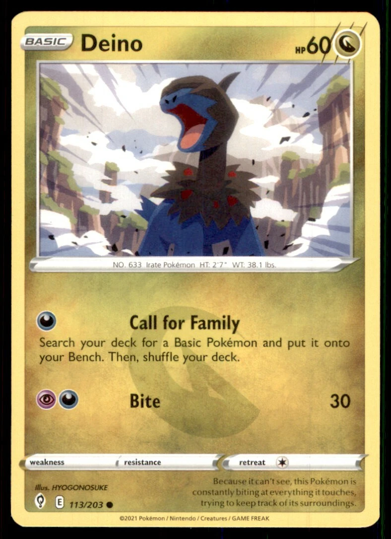 Deino - Evolving Skies #113 Pokemon Card