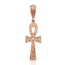 Real Pure Copper Ankh Charm Pendant, Made in the USA