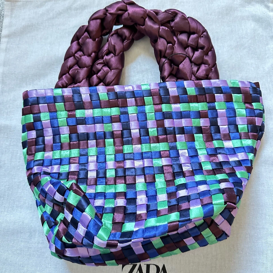 Nuevo Bolso Cartera Zara Pequeño Tejido Azul Edición Limitada 5601/001/400 Foto 2 de 4