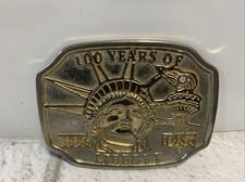 100 Years of Liberty Belt Buckle w/ Head of Statue of Liberty
