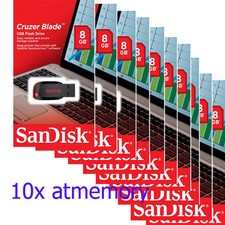 10x SanDisk 8GB Cruzer Blade 8G USB2.0 USB Flash Drive Disk CZ50 Lot of 10pcs