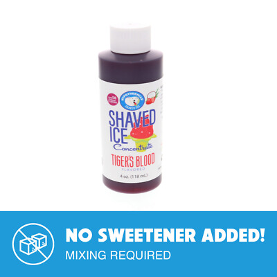 Hypothermias TIGER S BLOOD Flavor Syrup   Snow Cone machine Concentrate UNSWEET