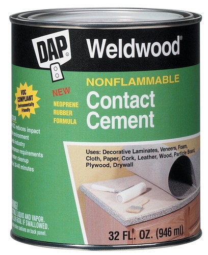 Dap 25332 Weldwood Nonflammable Contact Cement, 1-Quart