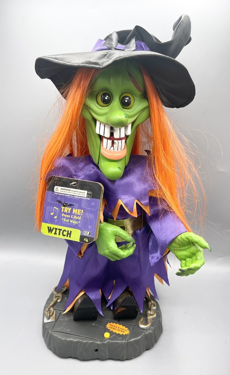 Gemmy Freaky Geeks Witch Animated Sings Evil Ways 18