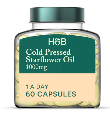Holland & Barrett kaltgepresstes Sternenblumenöl 1000mg 60 Kapseln UVP 18£