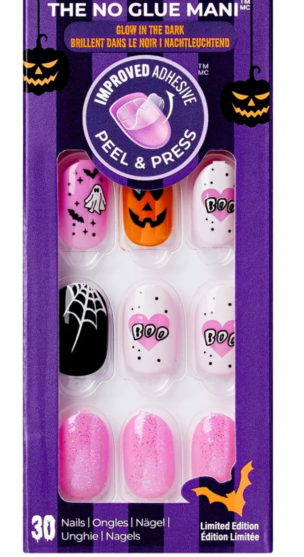 KISS IMPRESS FALSE PRESS ON NAILS  HAUNTED WALTZ SHORT LENGTH ALMOND HALLOWEEN