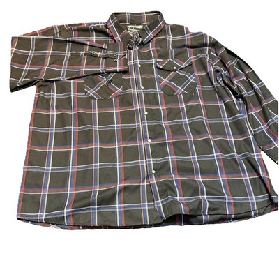 Men s Dixxon Flannel Plaid BLK RED 5XL Johnny Huntington POW-MIA Johnnys Saloon