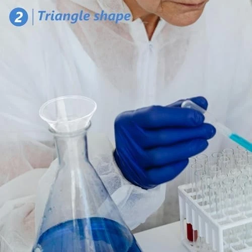 Embudos de vidrio transparente iplusmile 3 piezas para aceites esenciales, perfumes, botellas de laboratorio Foto 4 de 4