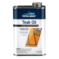 TotalBoat Teak Oil - Premium Marine Wood Sealer Protects & Weathered 