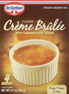 Oetker Creme Brulee Baking Mix 3.7 Ounce Pack of 12 Premium Dessert Mix