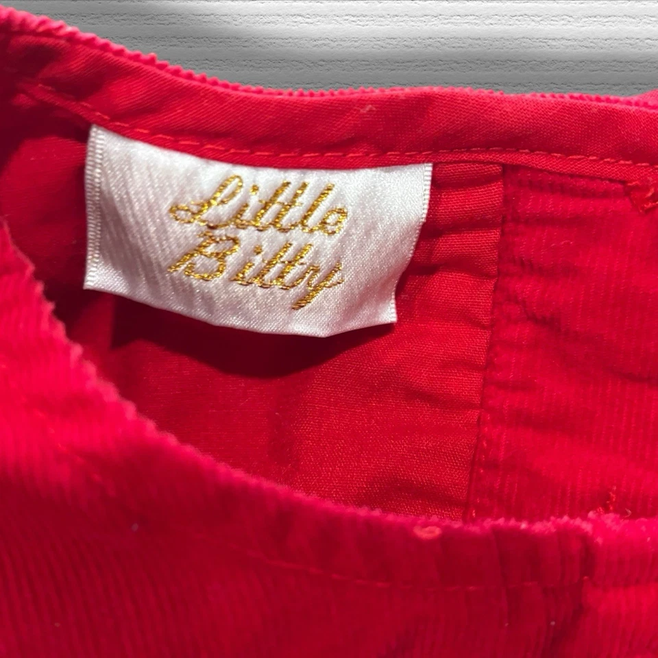 Vestido Vintage Little Bitty Rojo Pana Scotty Perro Talla 18 Meses Foto 4 de 4