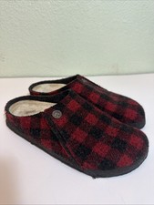 Women  s Birkenstock Zermatt Wool Slippers Sz 36 US 5 Lumberjack Plaid Flaw Insol
