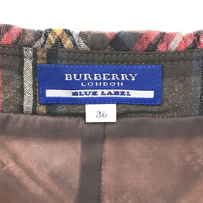 BURBERRY LONDON BLUE LABEL Check dress Size: 36 Brown Red VG