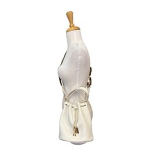 Borsa a secchiello elegante FURLA in pelle bianca con ciottoli