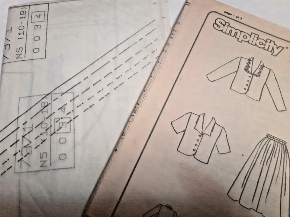 Simplicity 7371 Dress Two Piece Top Skirt Sewing Pattern Ladies 10 12 14 16 18 - Image 4 of 4