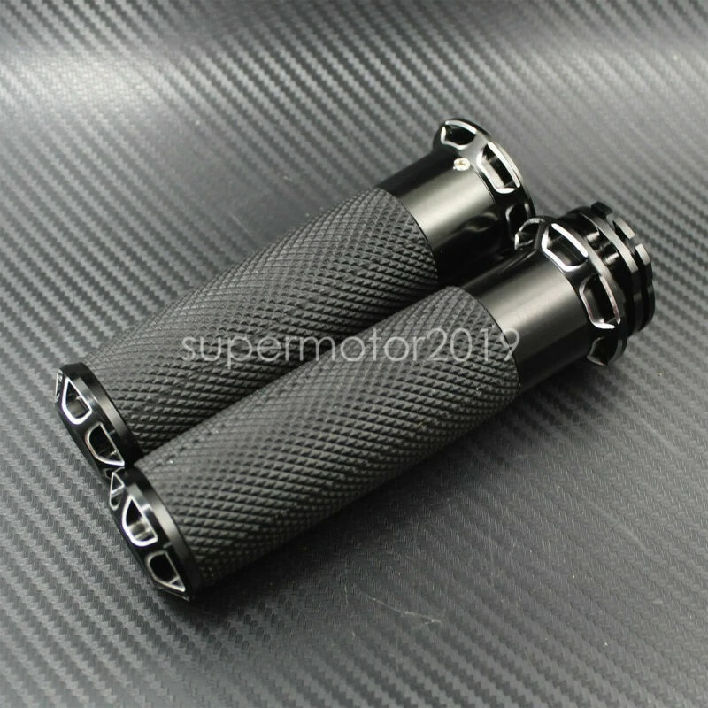 1" Motorcycle Hand Grips Handlebar Fit For Harley Touring Sportster Dyna Softail - Image 3 of 4
