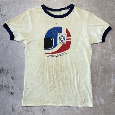 True Vintage 1970s British Leyland Team Spark Plug T-shirt Triumph Paul Newman