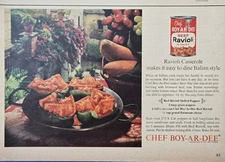 Chef Boy-Ar-Dee Beef Ravioli Casserole Stuffed Pepper Recipe Print Ad 1963