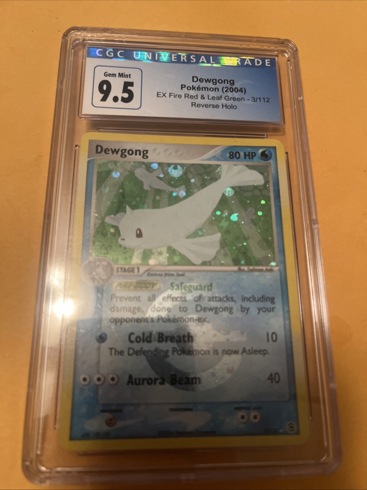 Graded 9.5 Dewgong Reverse Holo Fire Red/Leaf Green Pokemon Card 2004