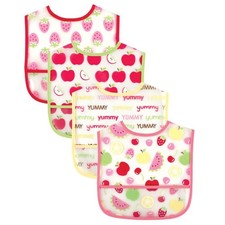 Luvable Friends Unisex BabyWaterproof PEVA Bibs One Size Pink