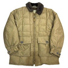 Vintage Eddie Bauer Goose Down Puffer Jacket Parka Beige Size Medium