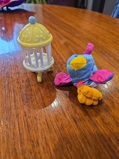 Vintage Fisher Price Smooshees Blue Bird And Cage 80s