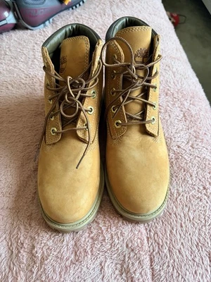 Timberland womens/Boys Waterproof Tan Lace-Up Ankle Boots UK 3.5 US 4 EU 36 - Image 1 of 4