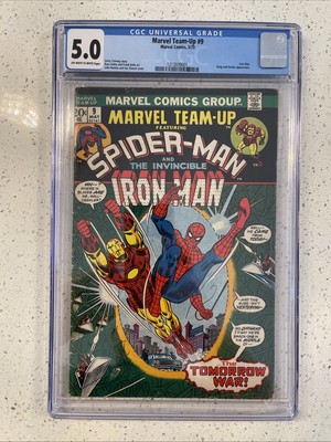 MARVEL TEAM-UP #9 CGC 5.0  SPIDER-MAN AND IRON MAN - KANG APPEARANCE!!