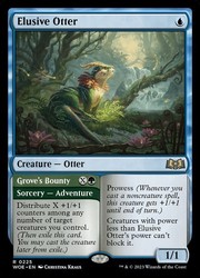 Elusive Otter #225 Rare Wilds of Eldraine Magic: The Gathering