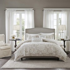 100 Cotton Duvet Set - Trendy Tufted Textured Design, All Season Cozy Bedding M