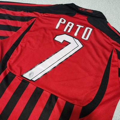 ACミラン ストライプシャツ bwin S PATO アレッシャンドレパト 7 Alexander Pato #7 AC Milan Adidas 2007/2008 Home Soccer Jersey