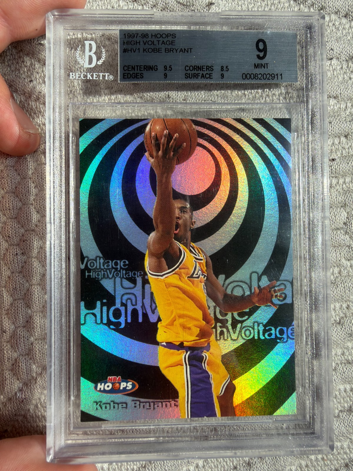 1997 Hoops Kobe Bryant High Voltage Insert SP #HV1 BGS 9 Mamba