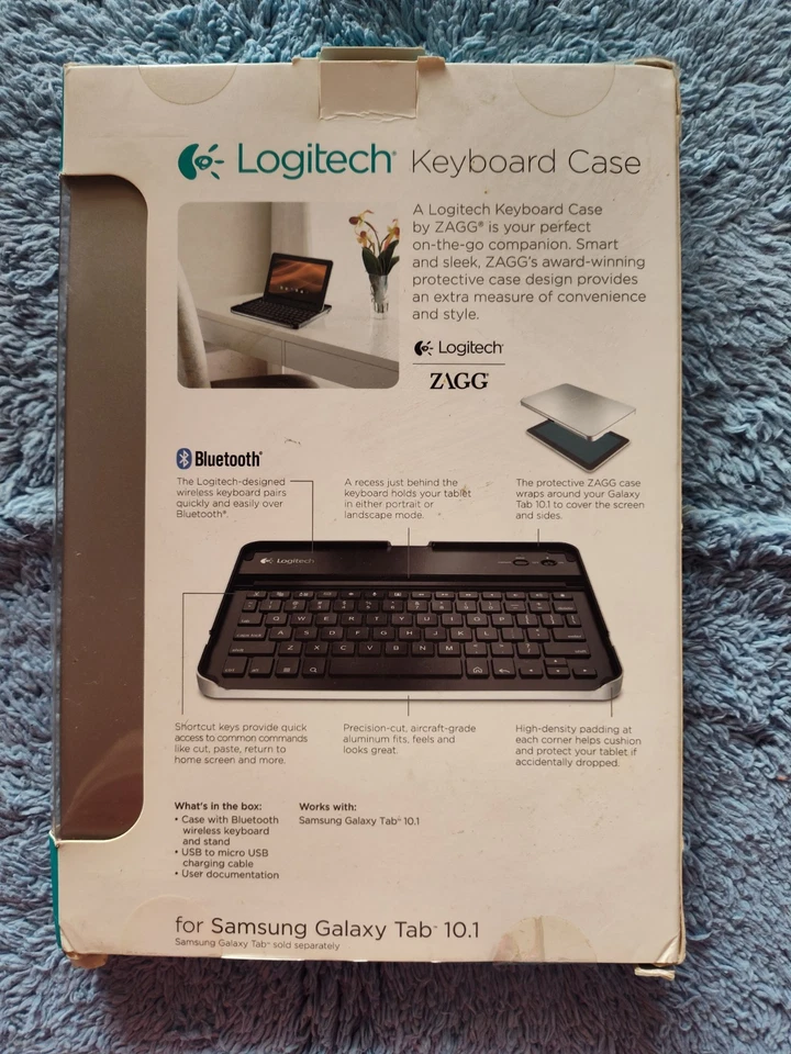 ¡Nuevo! Funda con teclado Logitech Bluetooth para Samsung Galaxy Tab 10.1 de Zagg Foto 2 de 2