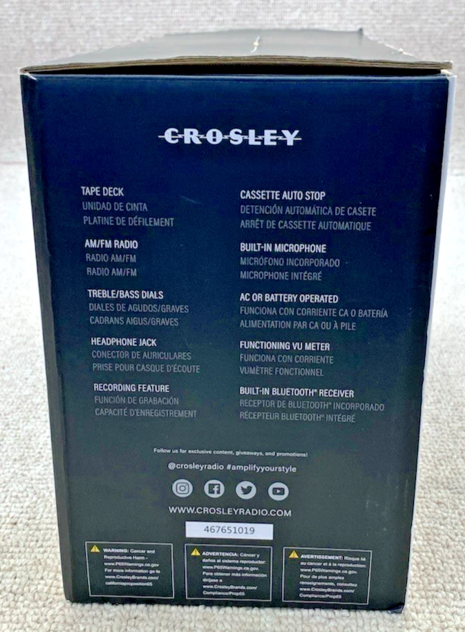 Reproductor de casete grabadora Crosley Stranger Things plateado CT200B-SI primera versión Foto 4 de 4