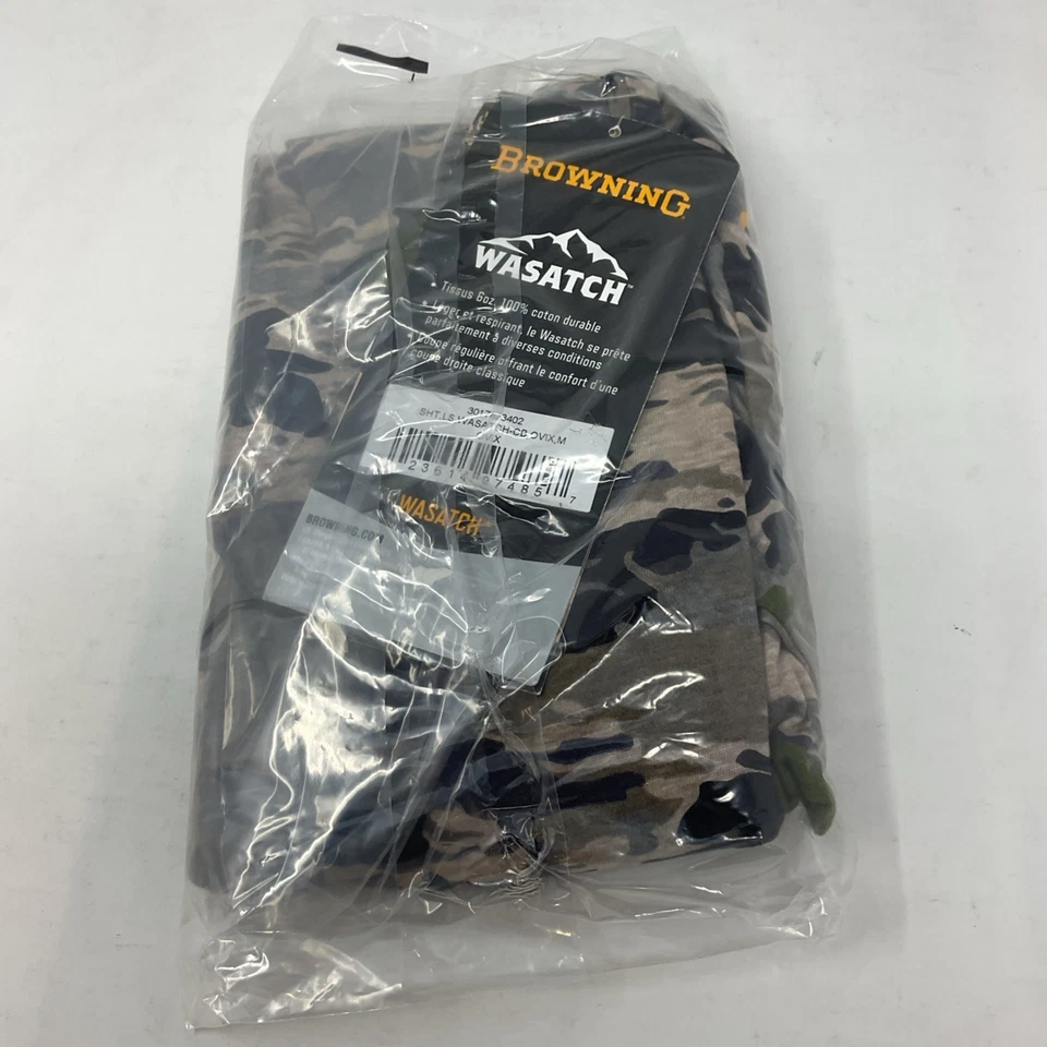 Browning Wasatch Long Sleeve T-Shirt Ovix Camo Men's Size: Medium - Image 3 of 3