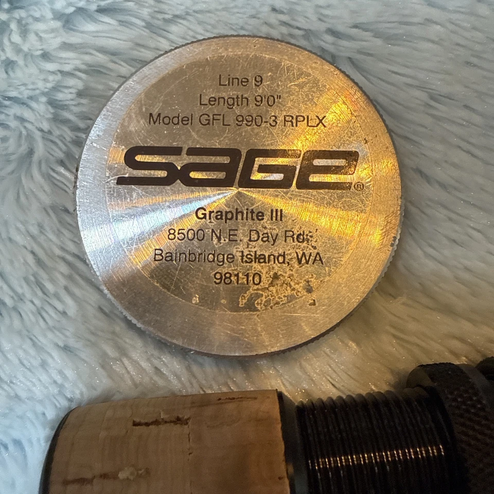 Sage fly rod graphite III GFL 990-3 RPLX 9 wt 3 piece 9'0 - Image 3 of 4