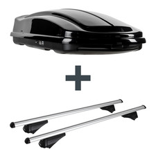 Dachbox LEVUP Space 430 Duo + Dachträger Menabo für VW Passat Variant B7 Typ 365