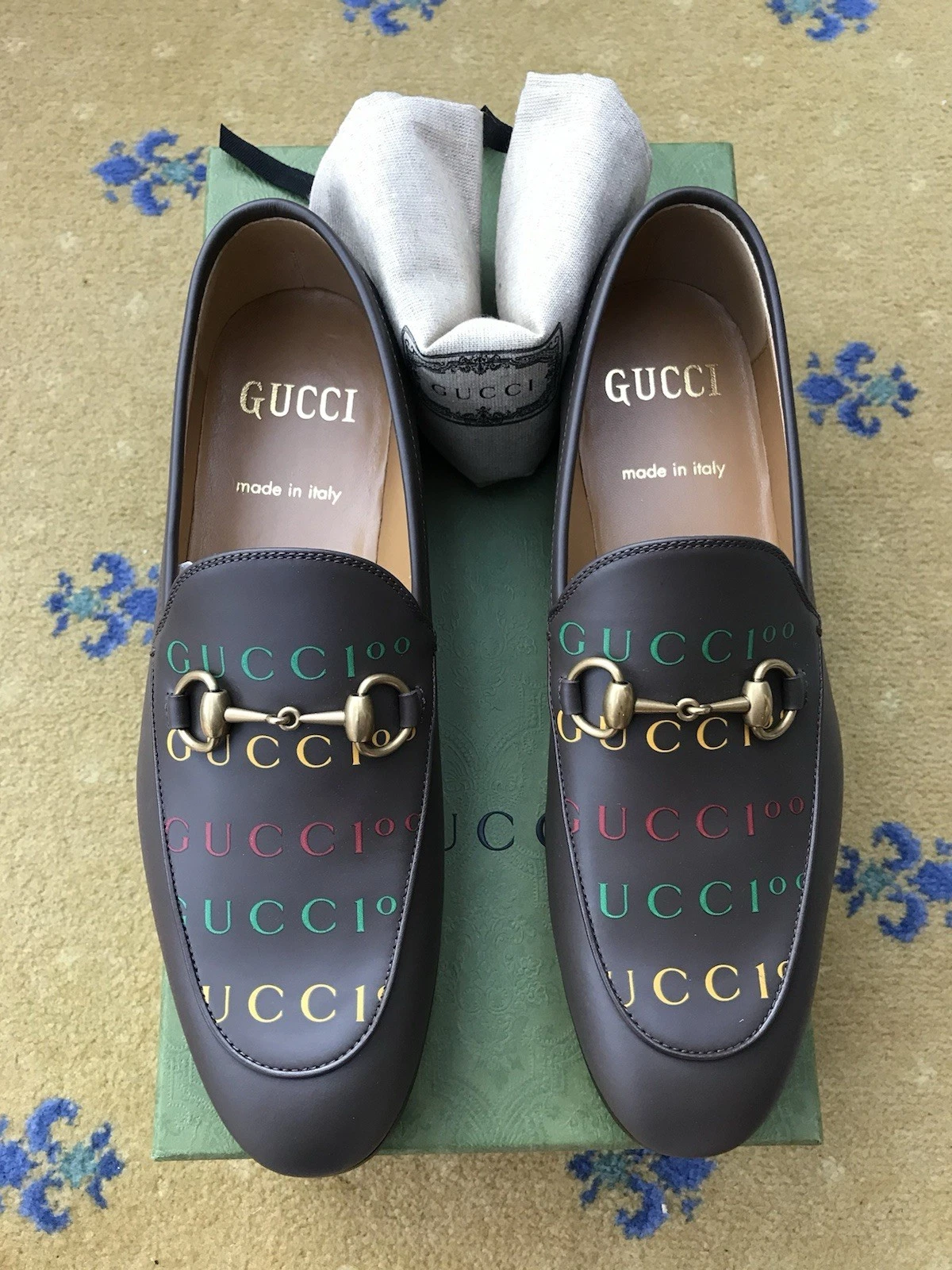 Gucci Chaussures Mocassins Cuir Marron 100 Ltd Horsebit Homme UK 7 US 8 EU 41 Neuf