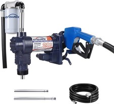 Fuel Transfer Pump, 20 GPM Maximum Flow, 1/4 HP Cast Iron Rotary Vane Pump