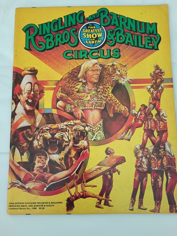 1980 Ringling Bros. and Barnum & Bailey Souvenir Circus Program 109th Edition