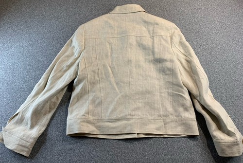 Talbots Jacket Women Size 6P Beige Irish Linen Lined Blazer Lightweight NWOT - Picture 10 of 10