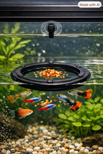 Aquarium Fish Feeding Rings Fish Tank Small Floating Food Feeder With Suction