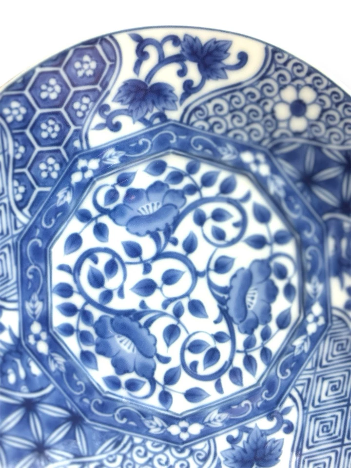 Chinoserie Neiman Marcus Oriental Azul Cobalto y Blanco Años 90’s Foto 3 de 4