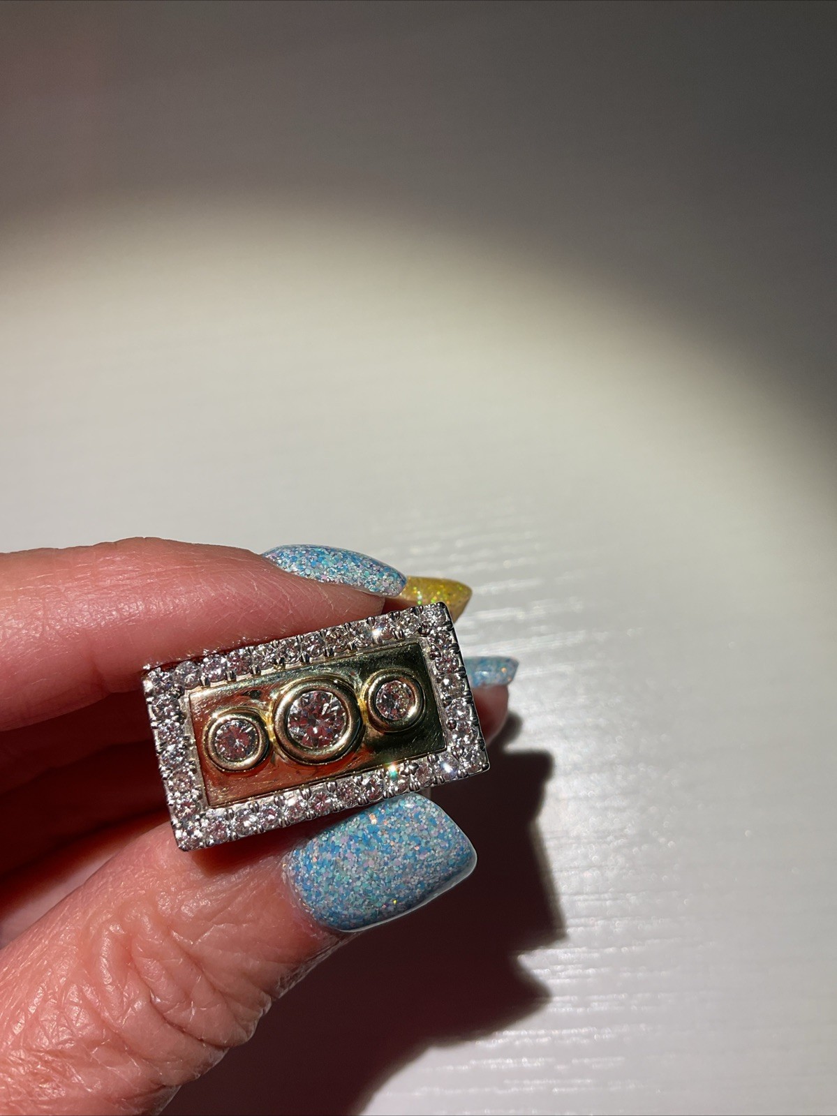 Men’s Custom Multi Diamond Ring - image 8