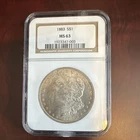 1883 Morgan Dollar MS63 NGC Silver $1 San Francisco Uncirculated Coin