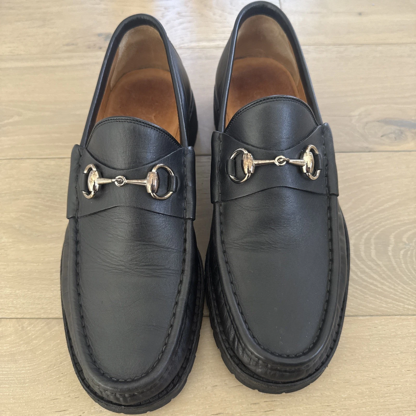 Mocassins épais GUCCI Horsebit Lug Sole homme taille 8 D US EU 42