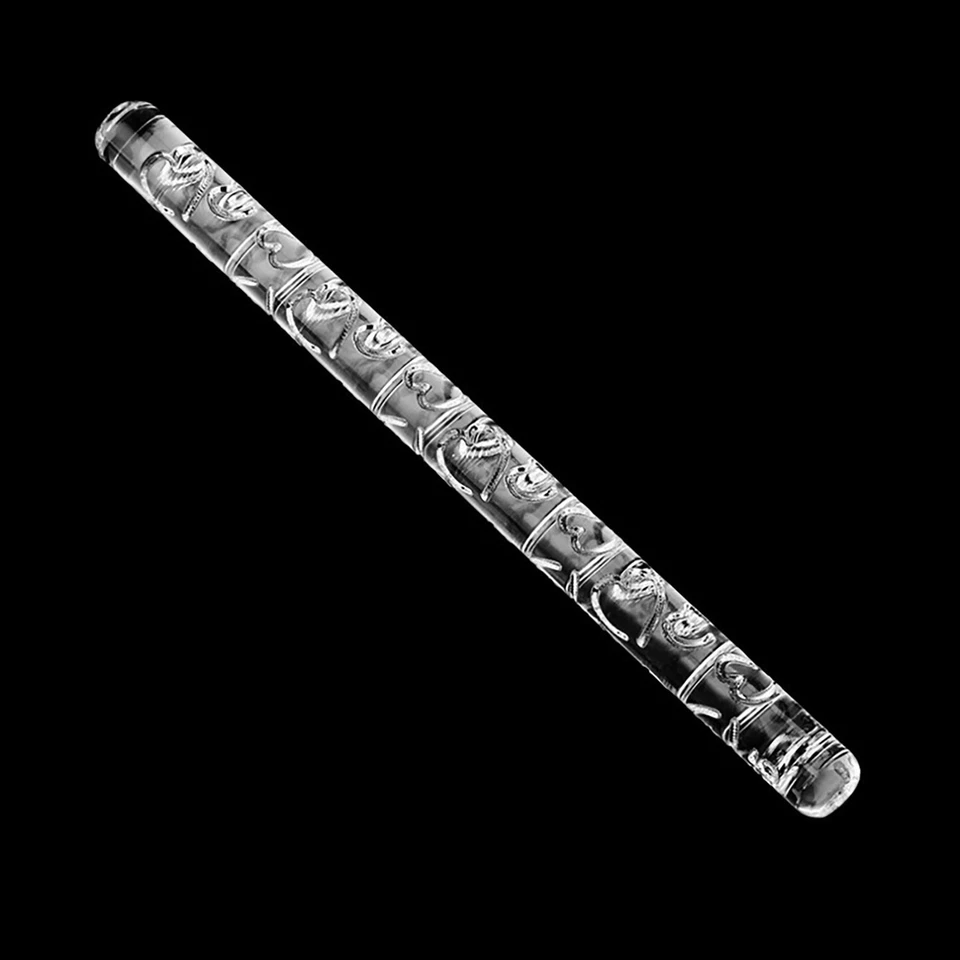 Rodillo acrílico 6,42 pulgadas con patrones de corazones grandes y pequeños transparente Foto 4 de 4